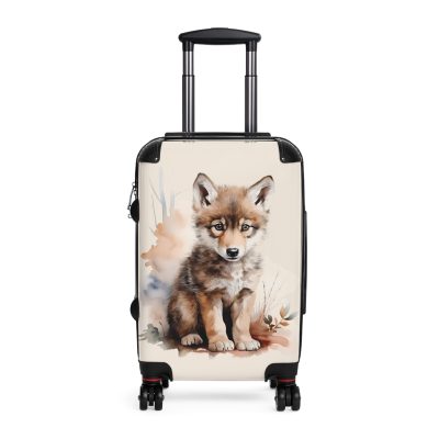 Baby Wolf Suitcase - A fun and functional kids' luggage featuring a cute baby wolf design, perfect for young adventurers seeking exciting journeys.