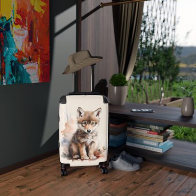 Baby Wolf Suitcase - A fun and functional kids' luggage featuring a cute baby wolf design, perfect for young adventurers seeking exciting journeys.