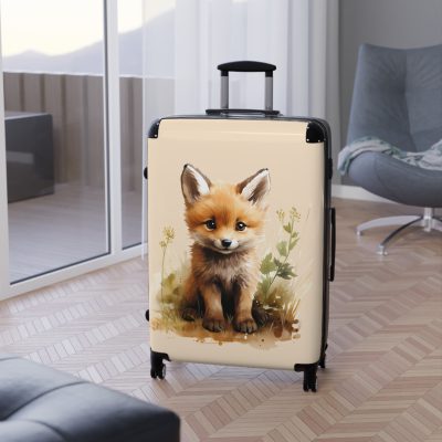 Baby Fox Suitcase - An adorable kids' luggage featuring a cute baby fox design, perfect for making travel fun and memorable for your child.