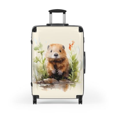 Baby Beaver Suitcase - An adorable kids' luggage featuring a cute baby beaver design, perfect for making travel fun and memorable for your child.