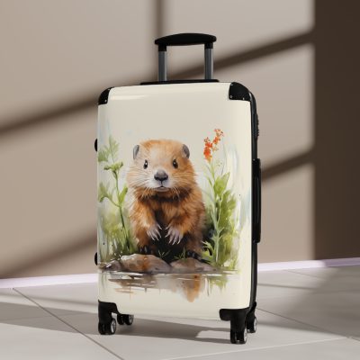 Baby Beaver Suitcase - An adorable kids' luggage featuring a cute baby beaver design, perfect for making travel fun and memorable for your child.