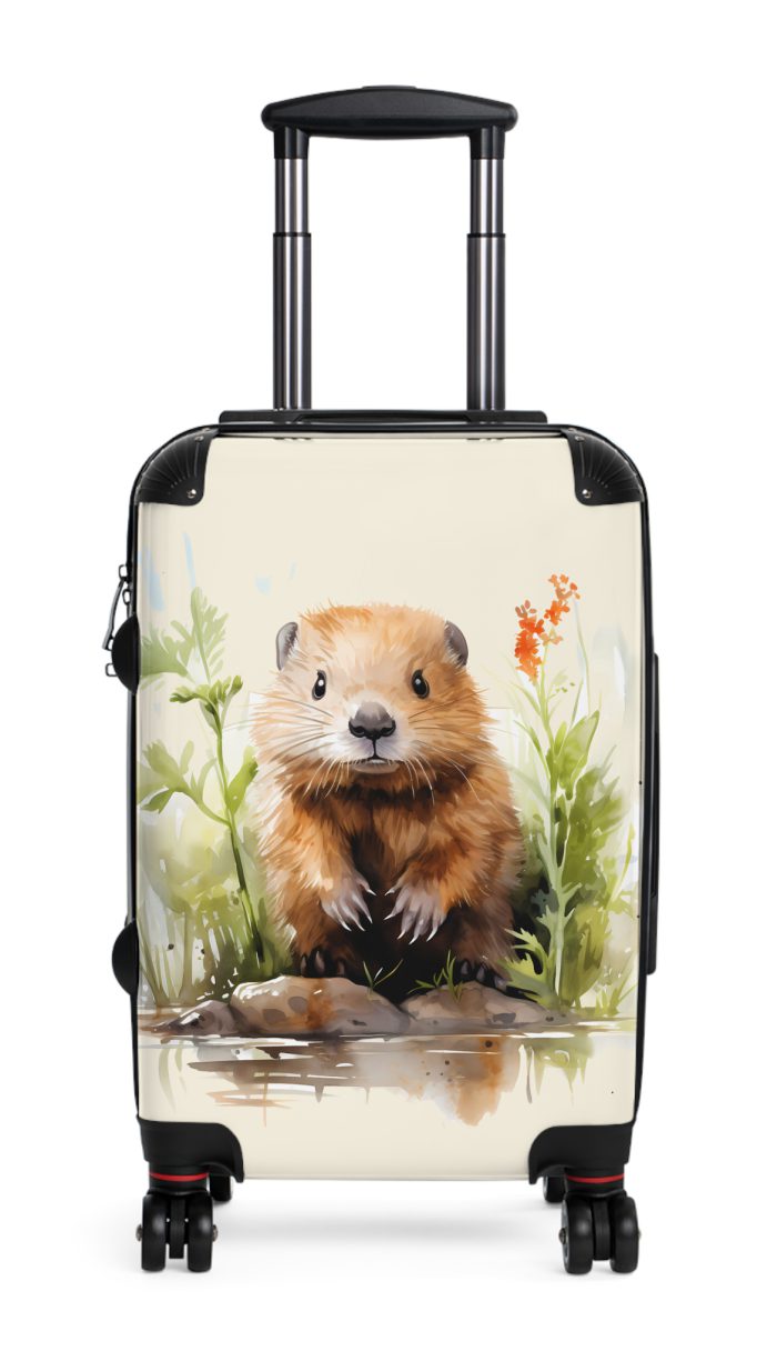 Baby Beaver Suitcase - An adorable kids' luggage featuring a cute baby beaver design, perfect for making travel fun and memorable for your child.