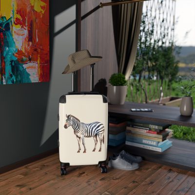 Zebra Suitcase - Stylish kids' luggage with a zebra pattern, the perfect companion for young travelers.