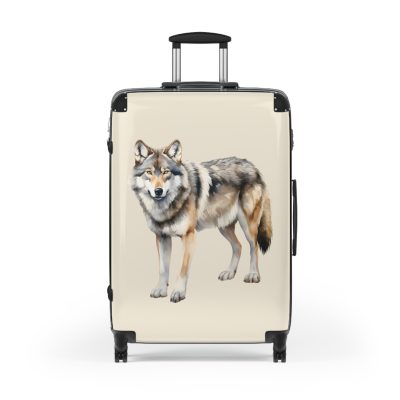 Wolf Suitcase - Adventure-themed kids' luggage designed for young travelers, ready for exploration.