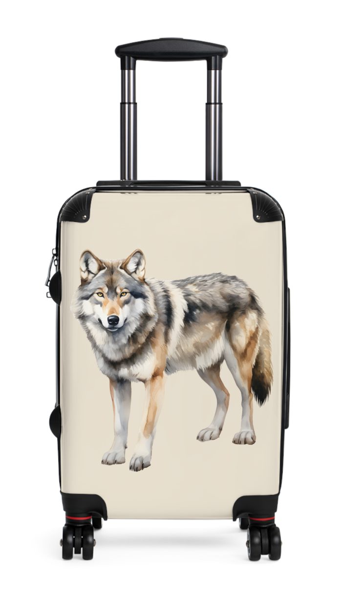 Wolf Suitcase - Adventure-themed kids' luggage designed for young travelers, ready for exploration.