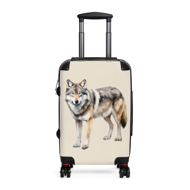 Wolf Suitcase - Adventure-themed kids' luggage designed for young travelers, ready for exploration.