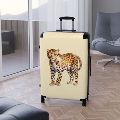 Leopard Suitcase - Stylish kids' luggage featuring a trendy leopard print design, perfect for young fashion-forward travelers.