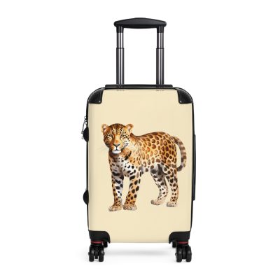 Leopard Suitcase - Stylish kids' luggage featuring a trendy leopard print design, perfect for young fashion-forward travelers.