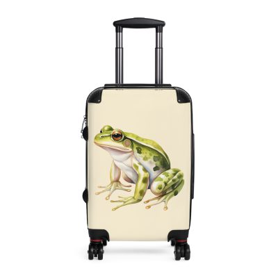 Frog Suitcase - Kids' travel luggage featuring a cheerful frog design, perfect for young adventurers.