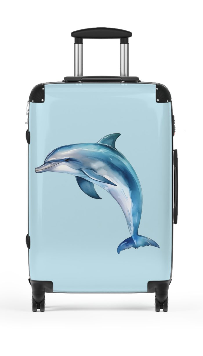 Dolphin Suitcase - Fun kids' luggage featuring a playful dolphin design, perfect for young travelers.