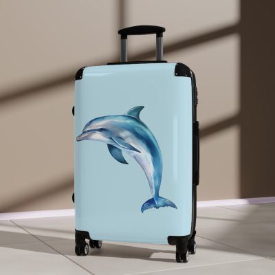 Dolphin Suitcase - Fun kids' luggage featuring a playful dolphin design, perfect for young travelers.