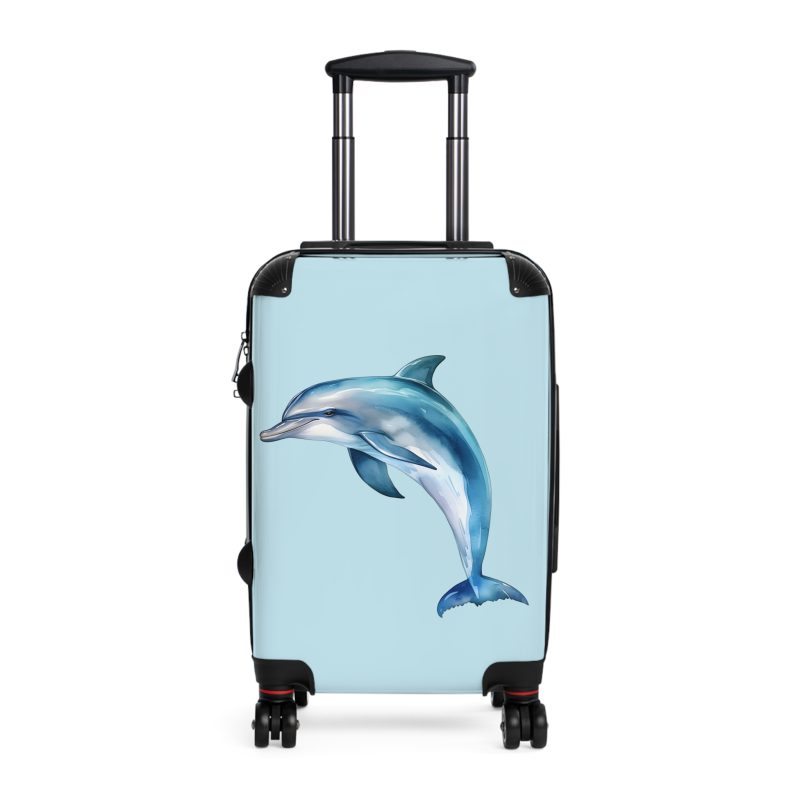 Dolphin Suitcase - Fun kids' luggage featuring a playful dolphin design, perfect for young travelers.