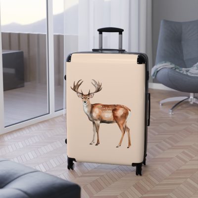 Deer Suitcase - A wildlife-inspired luggage capturing the elegance of deer, perfect for nature-loving travelers.