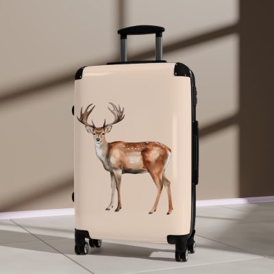 Deer Suitcase - A wildlife-inspired luggage capturing the elegance of deer, perfect for nature-loving travelers.