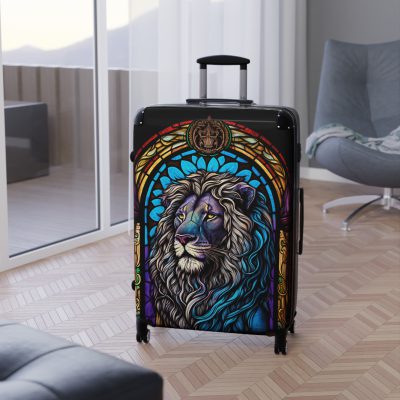 Lion Suitcase - Kids' luggage featuring a fierce lion design, perfect for young adventurers.