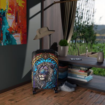 Lion Suitcase - Kids' luggage featuring a fierce lion design, perfect for young adventurers.