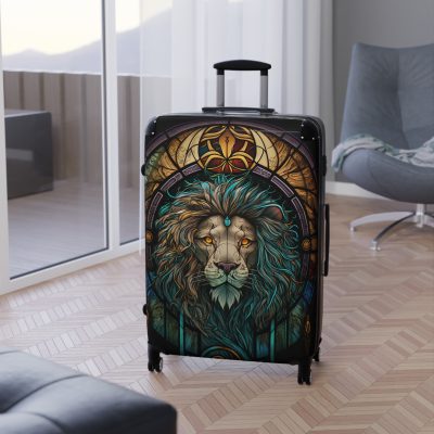 Lion Suitcase - Kids' luggage featuring a fierce lion design, perfect for young adventurers.