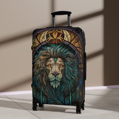 Lion Suitcase - Kids' luggage featuring a fierce lion design, perfect for young adventurers.