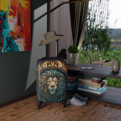 Lion Suitcase - Kids' luggage featuring a fierce lion design, perfect for young adventurers.