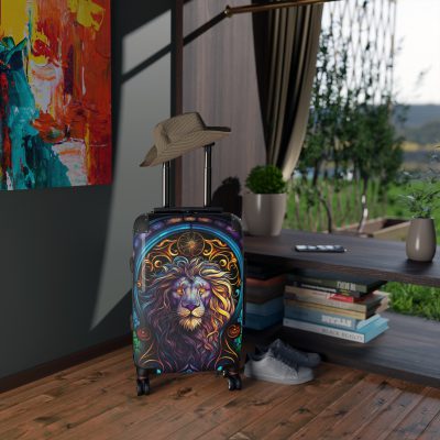 Lion Suitcase - Kids' luggage featuring a fierce lion design, perfect for young adventurers.