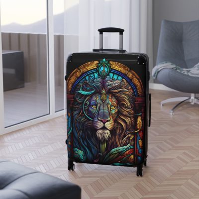 Lion Suitcase - Kids' luggage featuring a fierce lion design, perfect for young adventurers.