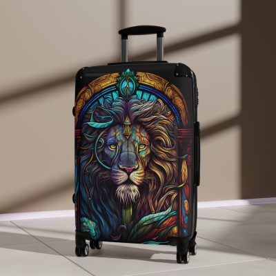 Lion Suitcase - Kids' luggage featuring a fierce lion design, perfect for young adventurers.