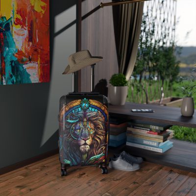 Lion Suitcase - Kids' luggage featuring a fierce lion design, perfect for young adventurers.