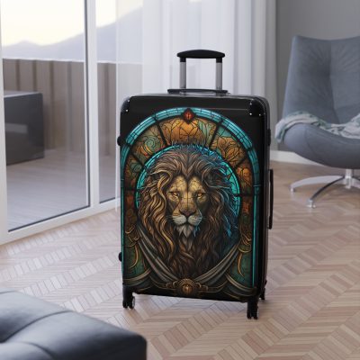 Lion Suitcase - Kids' luggage featuring a fierce lion design, perfect for young adventurers.