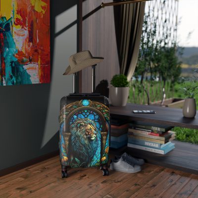 Lion Suitcase - Kids' luggage featuring a fierce lion design, perfect for young adventurers.