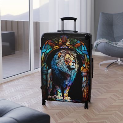 Lion Suitcase - Kids' luggage featuring a fierce lion design, perfect for young adventurers.