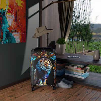 Lion Suitcase - Kids' luggage featuring a fierce lion design, perfect for young adventurers.