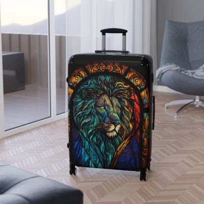 Lion Suitcase - Kids' luggage featuring a fierce lion design, perfect for young adventurers.