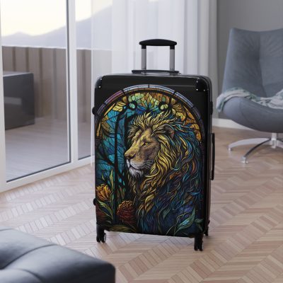 Lion Suitcase - Kids' luggage featuring a fierce lion design, perfect for young adventurers.