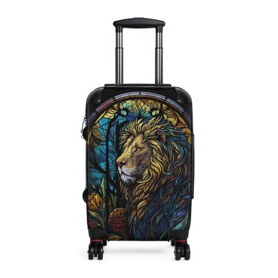 Lion Suitcase - Kids' luggage featuring a fierce lion design, perfect for young adventurers.