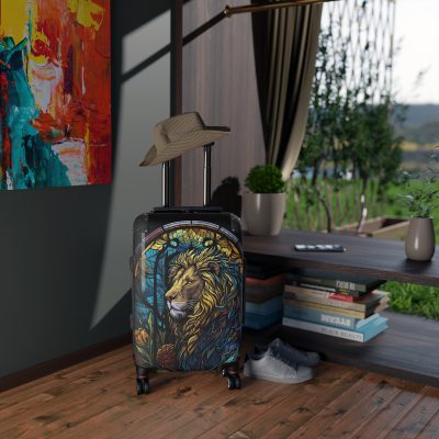 Lion Suitcase - Kids' luggage featuring a fierce lion design, perfect for young adventurers.