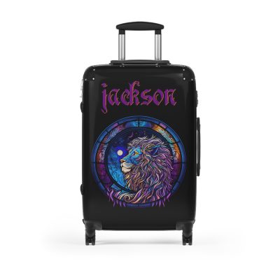 Custom Lion Suitcase - Kids' luggage featuring a unique lion design, perfect for young adventurers.