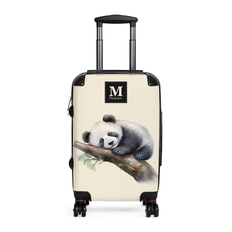 Custom Panda Suitcase - A personalized travel companion adorned with a unique panda design, showcasing your individuality throughout your travels.