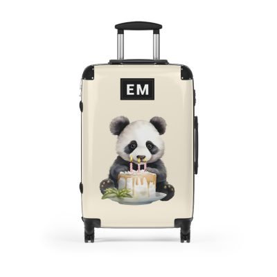 Custom Panda Suitcase - A personalized travel companion adorned with a unique panda design, showcasing your individuality throughout your travels.