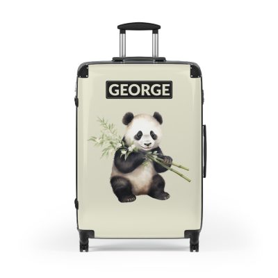 Custom Panda Suitcase - A personalized travel companion adorned with a unique panda design, showcasing your individuality throughout your travels.