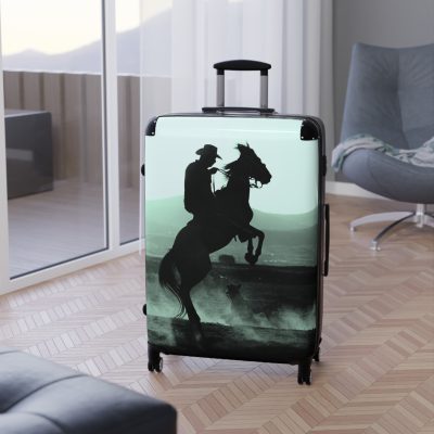 Black Horse Suitcase - Kids' luggage featuring a sleek black horse design, perfect for young equestrians.