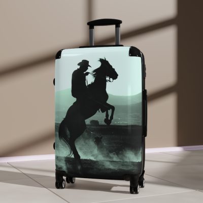 Black Horse Suitcase - Kids' luggage featuring a sleek black horse design, perfect for young equestrians.