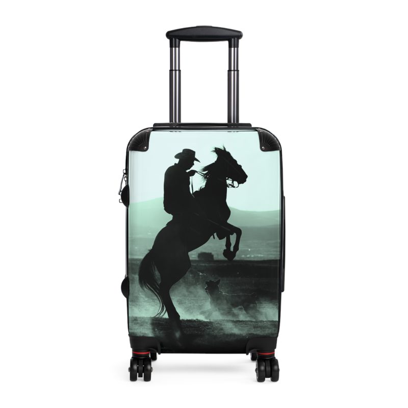 Black Horse Suitcase - Kids' luggage featuring a sleek black horse design, perfect for young equestrians.