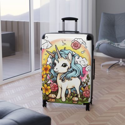 Cute Unicorn Suitcase - A magical and functional travel companion for whimsical adventures.