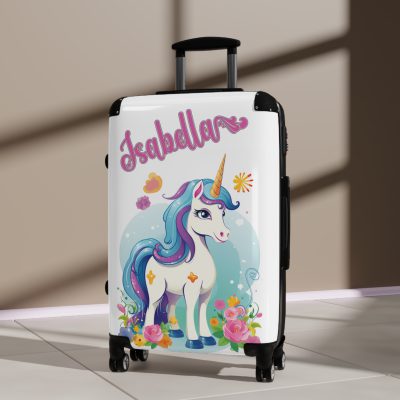 Custom Cute Unicorn Suitcase - Your personalized travel companion for a magical and stylish journey.