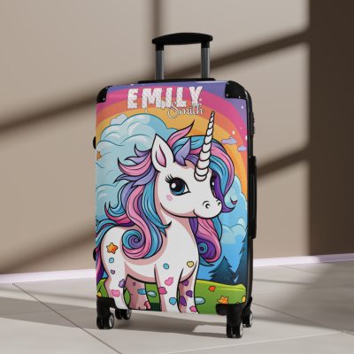 Custom Cute Unicorn Suitcase - Your personalized travel companion for a magical and stylish journey.