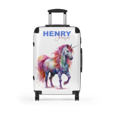 Custom Whimsical Unicorn Suitcase - Your personalized portal to whimsy and magic.