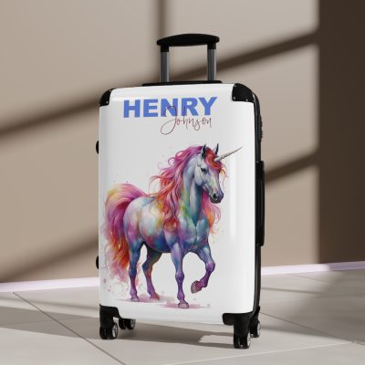 Custom Whimsical Unicorn Suitcase - Your personalized portal to whimsy and magic.