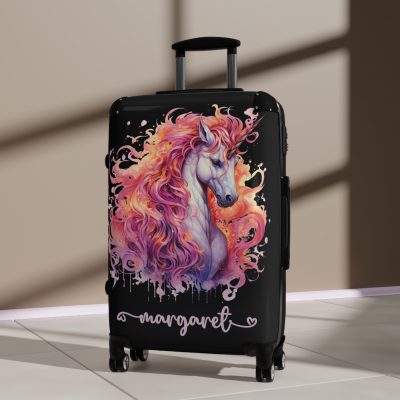 Custom Whimsical Unicorn Suitcase - Your personalized portal to whimsy and magic.