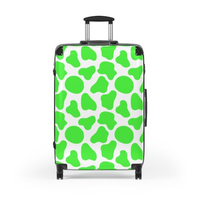 Cow Print Suitcase - A stylish luggage featuring a chic cow print design, perfect for travelers who want to add a touch of luxury to their journeys.