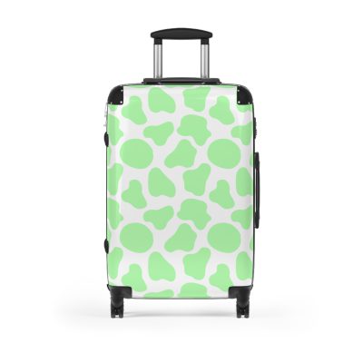 Cow Print Suitcase - A stylish luggage featuring a chic cow print design, perfect for travelers who want to add a touch of luxury to their journeys.